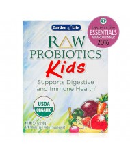 RAW Organic Probiotika - pro děti - na podporu zažívání, s příchutí banánu